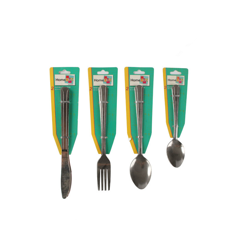 Supermarket stainless steel card knife and fork