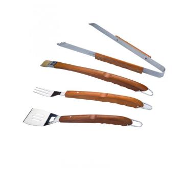 Holzgriff Grill Grill Besteck Set 4 TLG