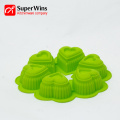 6-Cup Heart Shaped Bakeware Silicone Muffin Pan