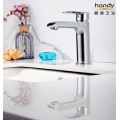 Beautiful smooth cylindrical washbasin hot and cold faucet