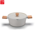 Wooden Handle Nonstick Kitchen Cooking Pot Coowkare Set