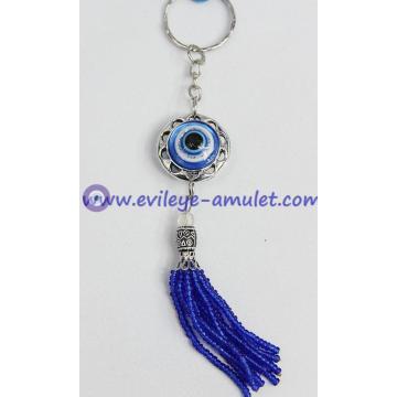 Good luck eye round evil eye keychain