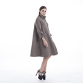 Beaver rabbit fur collar hand-sewn cashmere coat