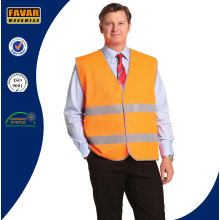 Gilet de sécurité à bande réfléchissante 100% Polyester Hi Vis