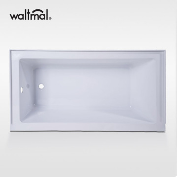 Acrylic Rectangular Drop-in Bathtub in White