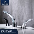 Dual Handles Water Taps Brass Basin Faucet