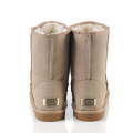 Sand Classic Cowhide Wool Medium Flat Snow Boots