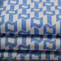 Lake Blue Printed Cotton Poplin Fabric