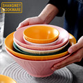 Colorful ceramic bowls for salads