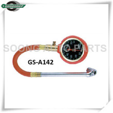 Long Chuck Dial Metal Tire Pressure Gauge