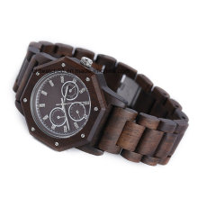 Montres multifonctions multifonctionnelles à quartz en bois All Wood Watch