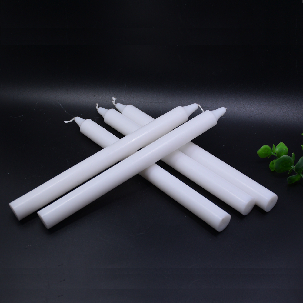 white taper candle 