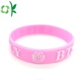 Nouveaux bracelets de silicone rose populaires en relief promotionnels