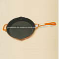 Preseasoned Enamel Cast Iron Frypan Dia 24cm