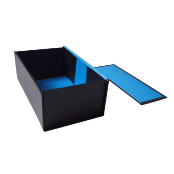 Papel negro zapato magnético caja plegable