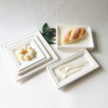 16cm square bagasse plate sugarcane serving plate