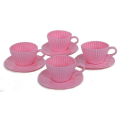 Food Grade Silicone Cup Cake Molds With Saucer