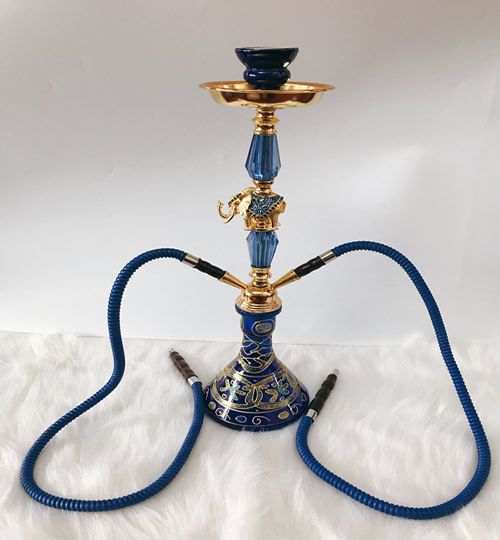 High End Double Tube Glass Hookah