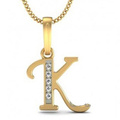 Colar de ouro letra inicial K mais nova projeto atacado moda exclusiva