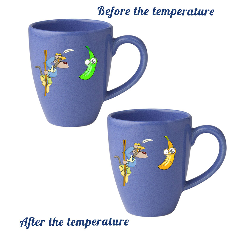 The cartoon sticker that can change the temperature 