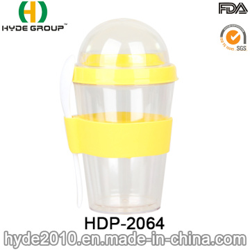 Parede dupla salada plástico Shaker Cup (HDP-2064)