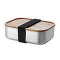 Holzdeckel Edelstahl Lunchbox