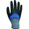 Nylon and Spandex Knitted Work Glove with 3/4 Black Sandy Nitrile Dipping (N1572)