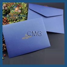 High Quality Blue Color Paper Wedding Invitation Envelope