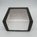 Custom Black Cap Paper Gift Box With Window