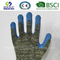 Aramida / Revestimiento de acero con guantes de seguridad Smart Grip Latex Coating