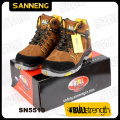 PU/Rubber Outsole Suede Leather Working Boot with Steel Toe (SN5519)