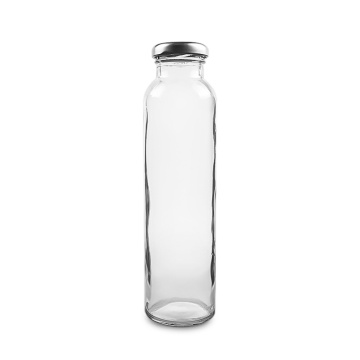 Botella de jugo de vidrio de 300 ml con tapa de metal de 38 mm