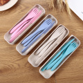 wheat straw spoon fork knife set plastic cutlery