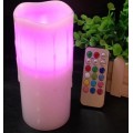 Color Candle Led Hurricane Bulb With Timer