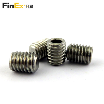 Custom Fine Thread Hexagon Socket Set Screws with Flat Point