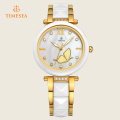 Fashion Womens Crystal Rhinestone Ceramic Analog Quartz Wrist Watch 71091