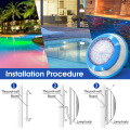 Luces de piscina submarina de acero inoxidable RGBW LED