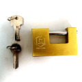 Imitate Brass Rectangular Padlock with Flat Key and Computer Key