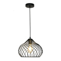 Black Metal Mesh Cage Shade Pendant Light