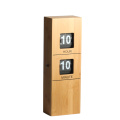 Bamboo Rectangle Battery Operated Wall Flip Clock