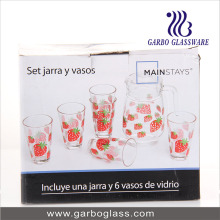 7PCS Druckwasser-Glas-Satz (GB12017-3-YH1)