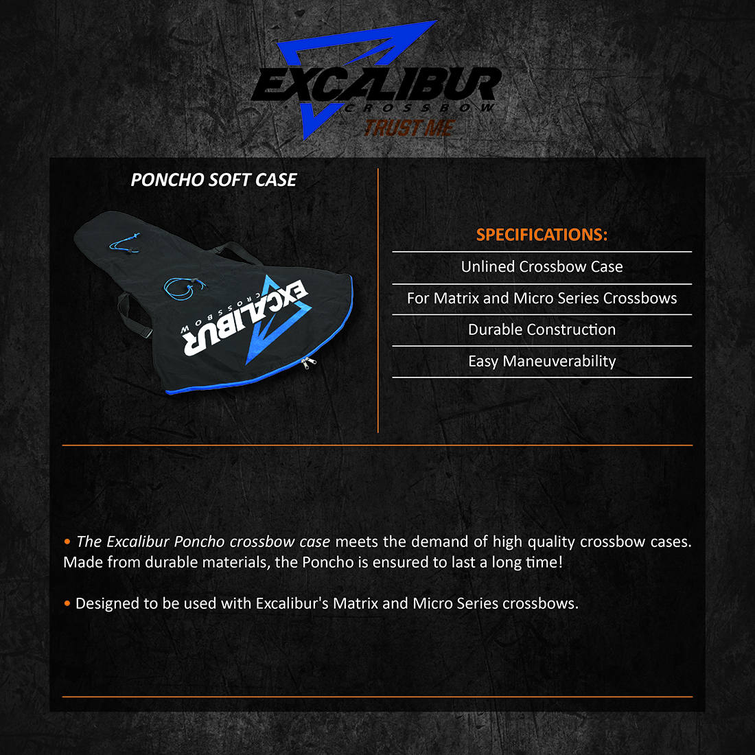 Excalibur_Poncho_Soft_Case_Product_Description