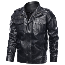 Men's PU Leather Trucker Jackets High Quality