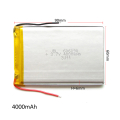 4000mah 3.7v lithium polymer Rechargeable Battery