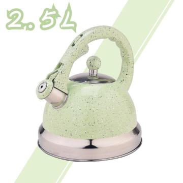 Green Mirror Stainless Steel Whistling Tea Kettle