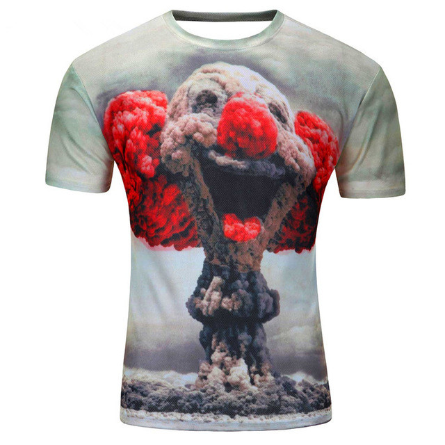 Mens fitness polyester shirt summer style t-shirts