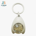 High Quality Zinc Alloy Silver Metal Trolley Token with 3cm Hook for Promotion