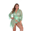 Frauen Dessous Robe Lace Kimono