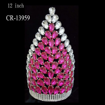 Beleza Grande Rainha Rhinestone Pageant Crown Tiara