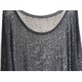 Ladies Round Neck Pure Color Pullover Knit Sweater